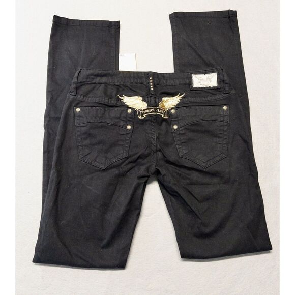 NWT Robins Jeans Womens Size 28 Black Pants Embellished MSRP‎ $174.00 - Picture 1 of 12